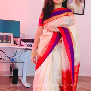 Kuppadam pattu Temple Border saree