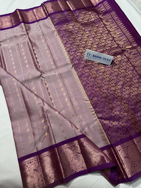 Kanchi Pattu Allover Design Equal Border Saree