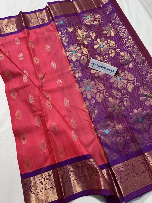 Kanchi Pattu Allover Design Equal Border Saree