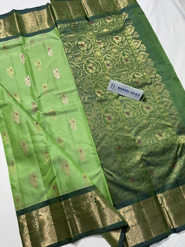 Kanchi Pattu Allover Design Equal Border Saree