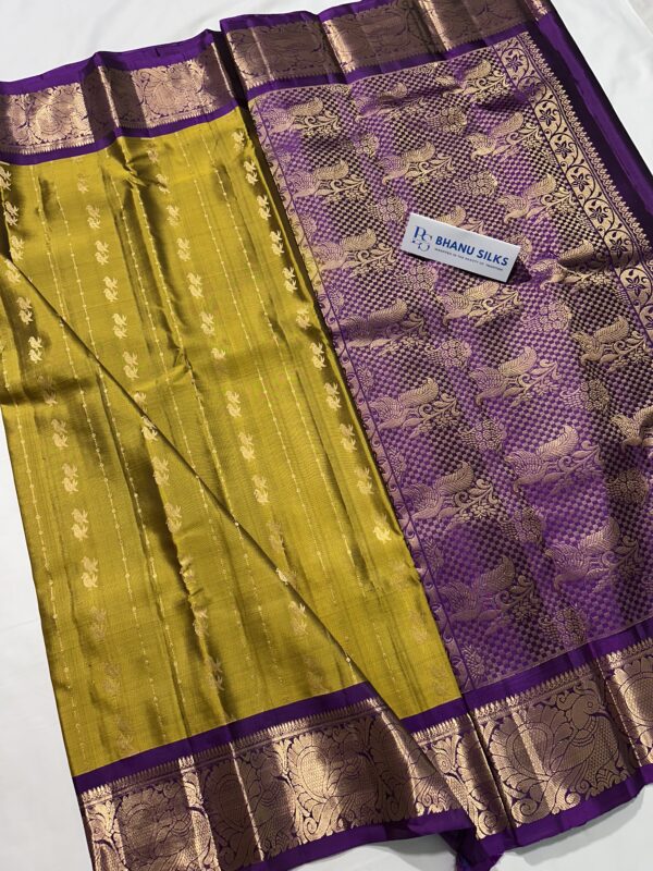 Kanchi Pattu Allover Design Equal Border Saree