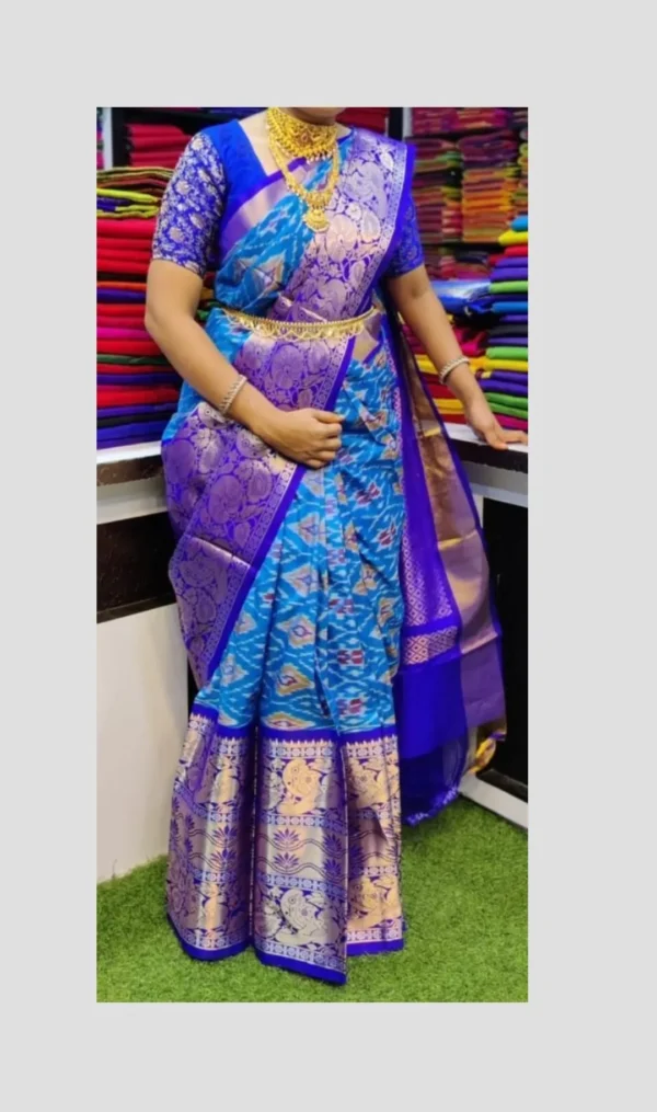 Uppada Allover Pochampally Kanchi Border Saree