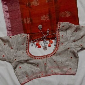 Thread Work with Stones Maggam Work
