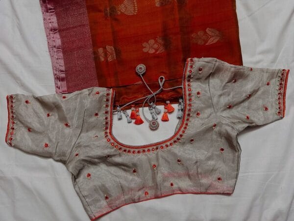 Thread Work with Stones Maggam Work