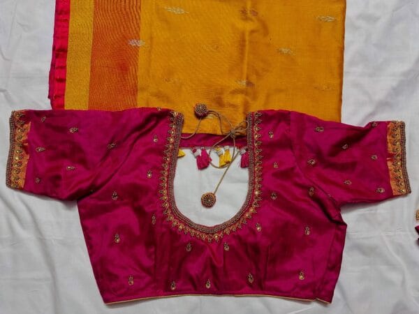 Thread Work with Stones Maggam Work