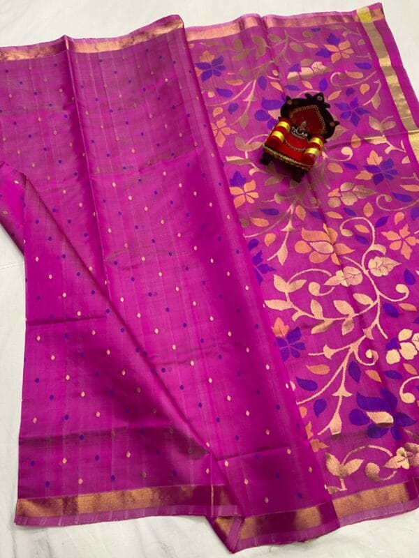 Uppada Pure Pattu Jamdhani Pallu Saree