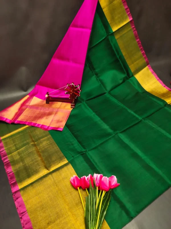 Pattu Sarees with bog border