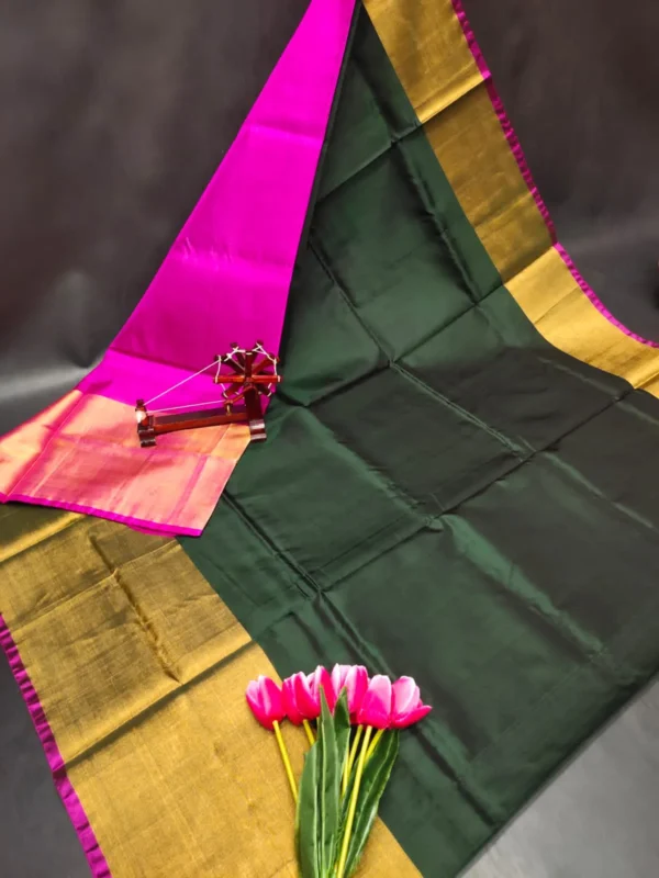Pattu Sarees with bog border