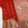 Kanchi Pattu Allover Buti Equal Border Saree - Image 2