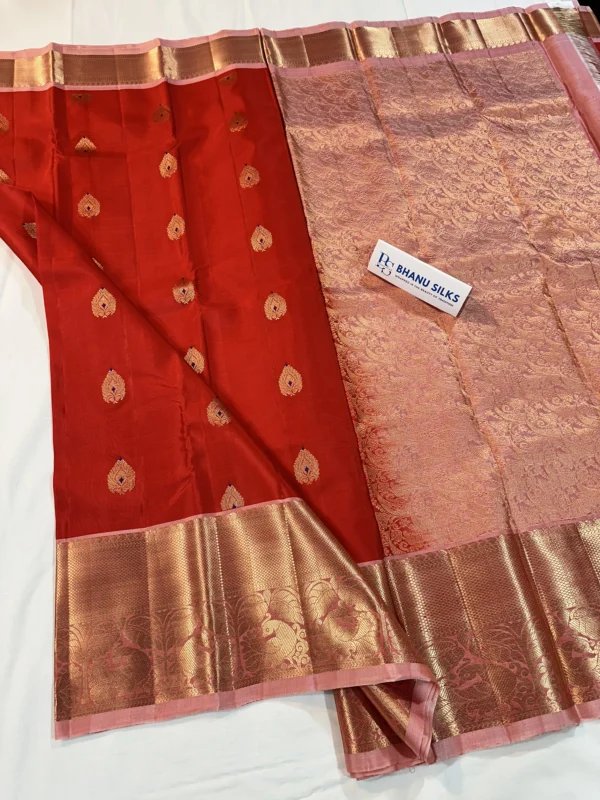 Kanchi Pattu Allover Buti Equal Border Saree