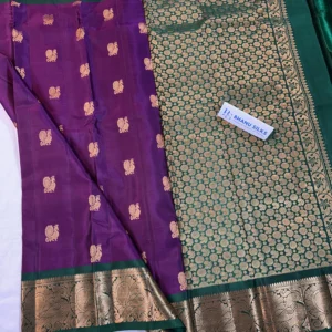 Kanchi Pattu Allover Buti Equal Border Saree