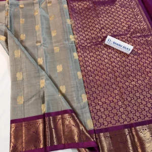 Kanchi Pattu Allover Buti Equal Border Saree