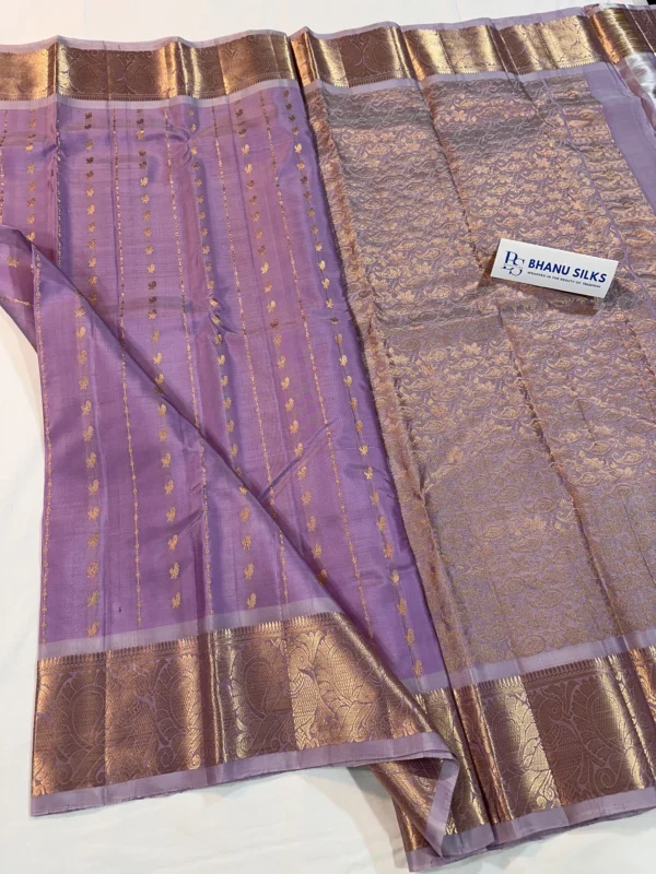 Kanchi Pattu Allover Buti Equal Border Saree