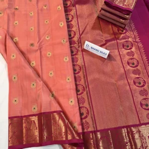 Kanchi Pattu Allover Buti Equal Border Saree