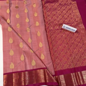 Kanchi Pattu Allover Buti Equal Border Saree