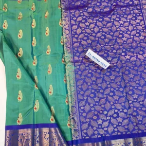 Kanchi Pattu Allover Buti Equal Border Saree