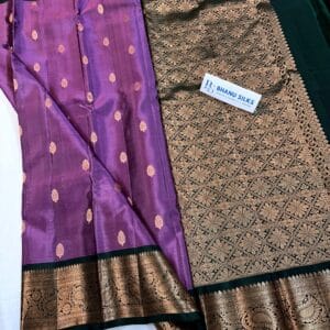 Kanchi Pattu Allover Buti Equal Border Saree