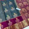 Kanchi Pattu Peacock Buti Design Saree - Image 2