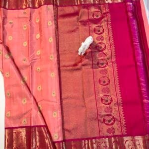 Kanchi Pattu Allover Buta Equal Border Saree