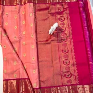 Kanchi Pattu Allover Buta Equal Border Saree