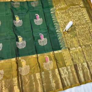 Trending Kanchi Pattu Saree with Peacock Design