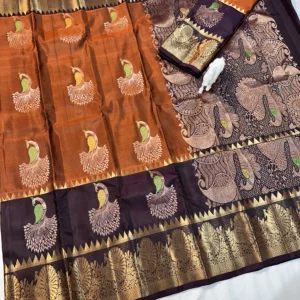 Trending Kanchi Pattu Saree with Peacock Design