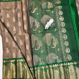 Kanchi Pattu Double Wrap Meena Buta Sarees