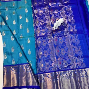 Kanchi Pattu Double Wrap Meena Buta Sarees