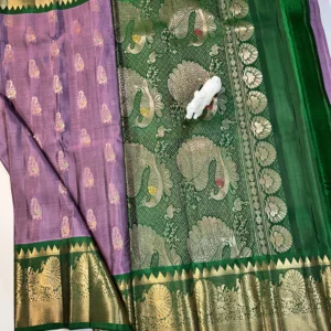 Kanchi Pattu Double Wrap Meena Buta Sarees