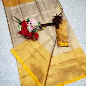 Uppada Gold Pattu Tissue Saree