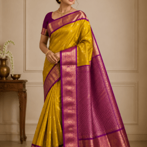 Kanchi Pattu Equal Border Saree