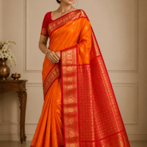 Kanchi Pattu Equal Border Saree