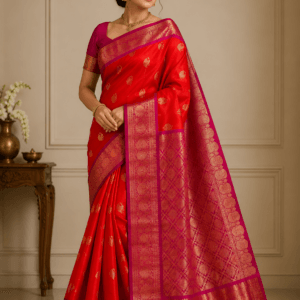 Kanchi Pattu Equal Border Saree