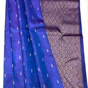 Kanchi Pattu Double Wrap Small Border Saree