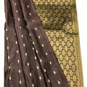 Kanchi Pattu Double Wrap Small Border Saree