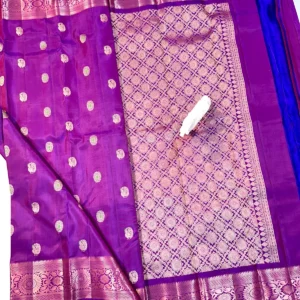 Kanchi Pattu Meena Buta Self Pallu Saree