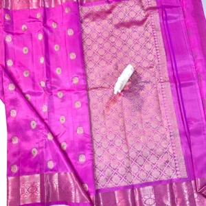 Kanchi Pattu Meena Buta Self Pallu Saree