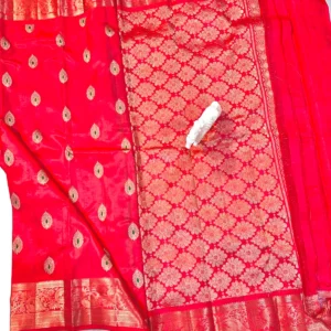 Kanchi Pattu Meena Buta Self Pallu Saree
