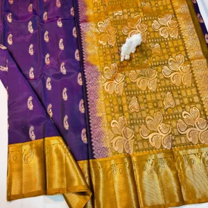Kanchi Pattu Equal Border Meena Buti Saree