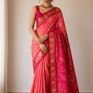 Kanchi Pattu Handloom Meena Buta Saree