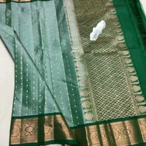 Kanchi Pattu Small Checks with Buti Saree